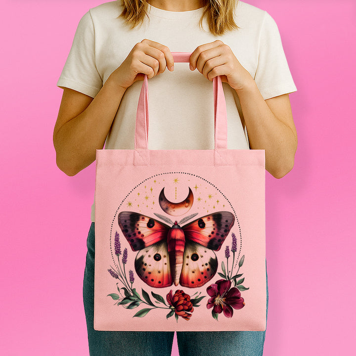Floral Moth Tote Bag