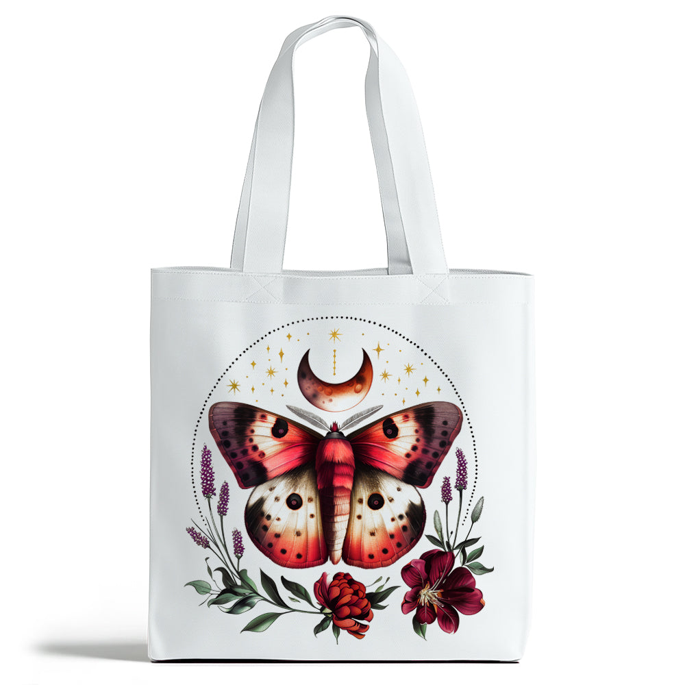 Floral Moth Tote Bag