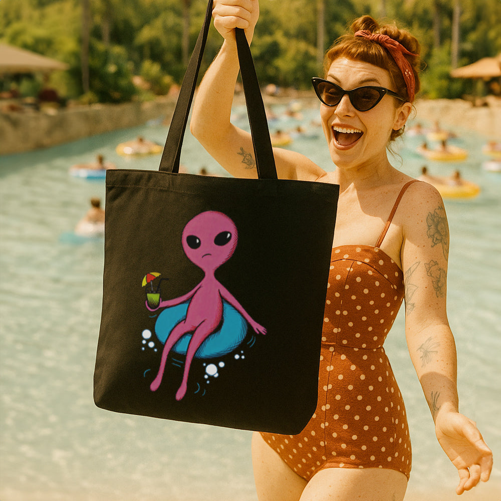 Poolside Alien Tote Bag