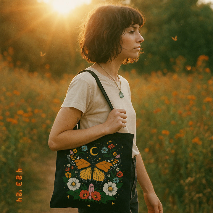 Boho Butterfly Tote Bag
