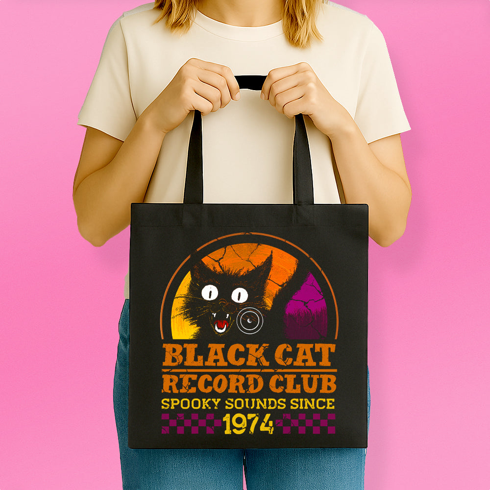 Black Cat Record Club Tote Bag