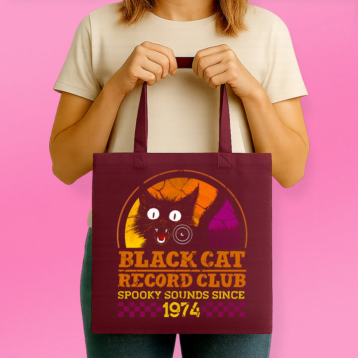 Black Cat Record Club Tote Bag