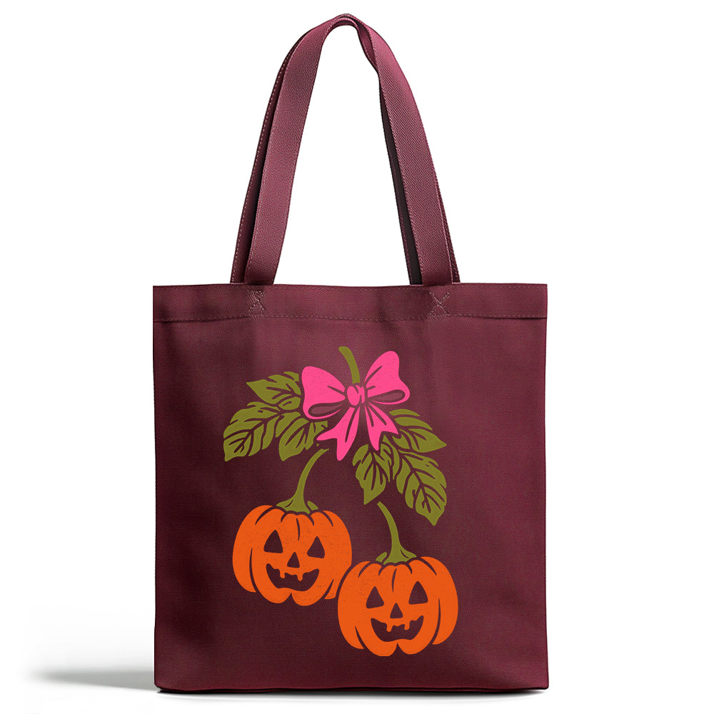 Halloween Pumpkin Cherries Tote Bag