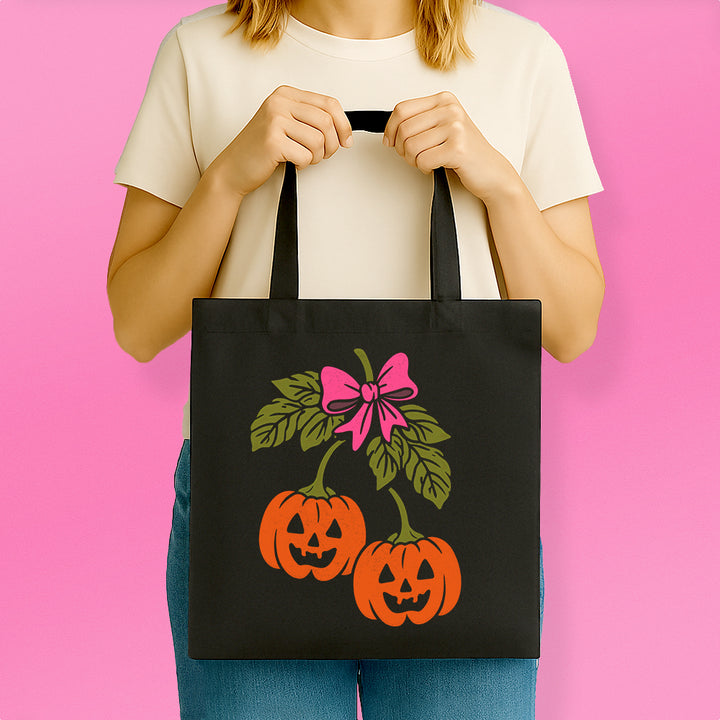 Halloween Pumpkin Cherries Tote Bag