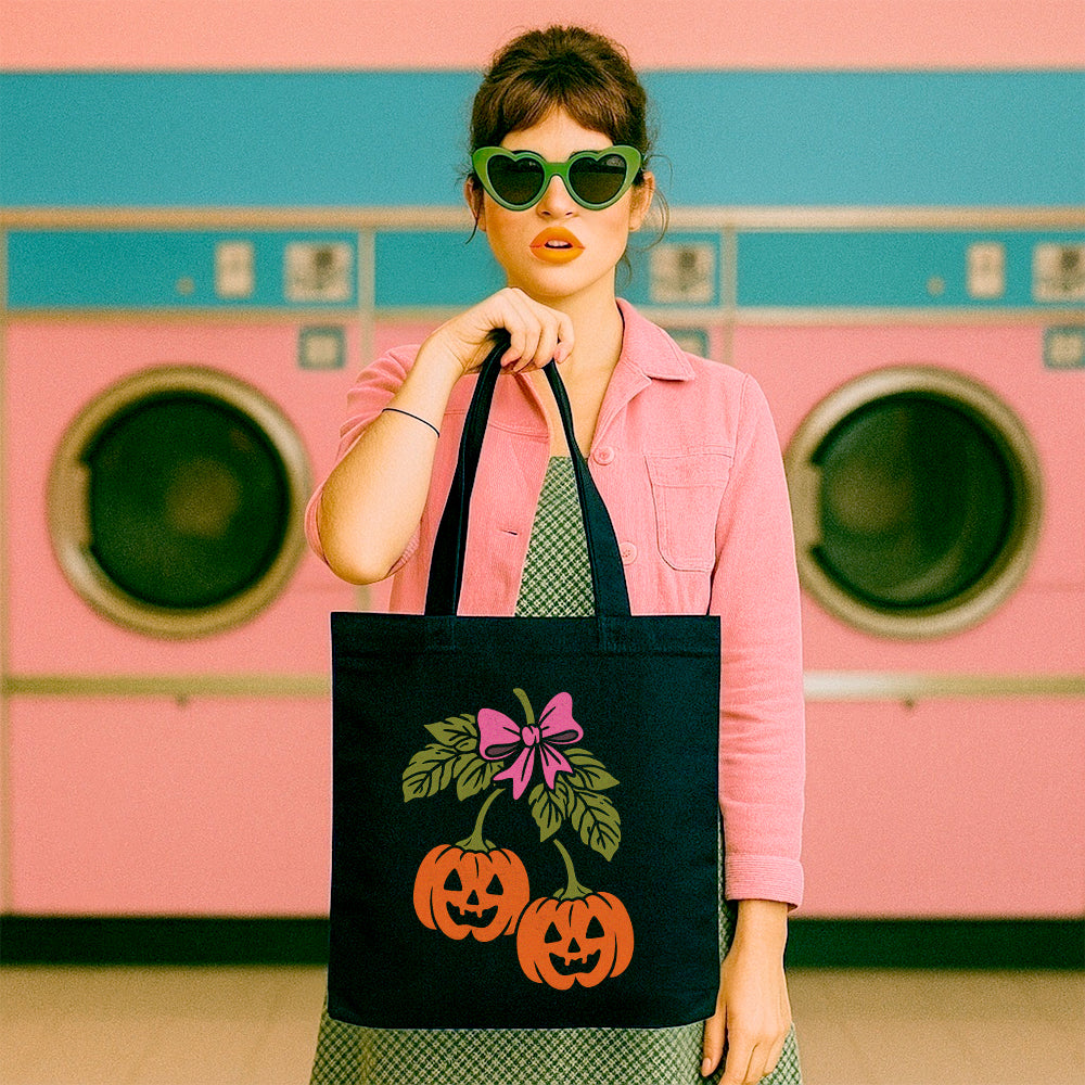 Halloween Pumpkin Cherries Tote Bag