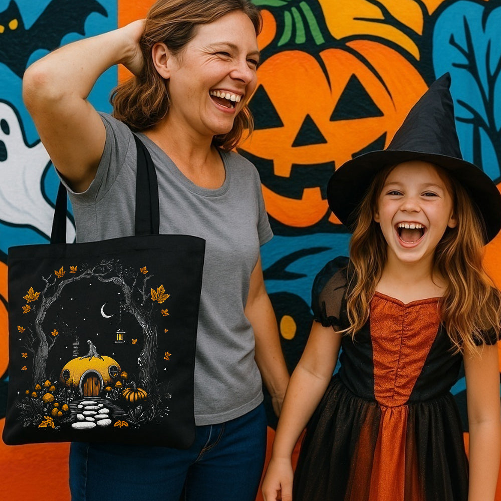 Forest Pumpkin House Tote Bag