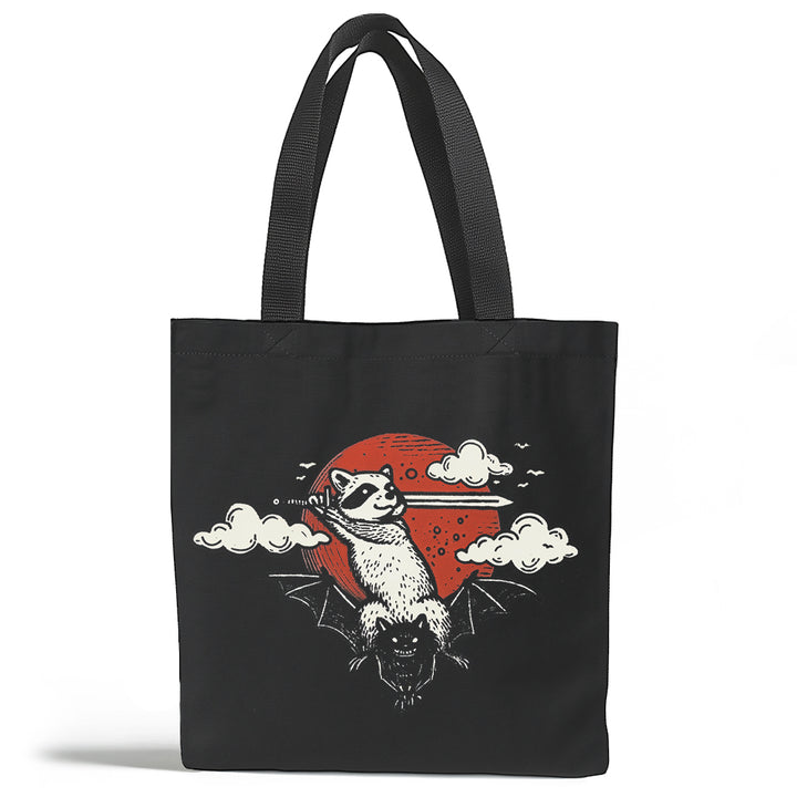 Adventure Raccoon Tote Bag