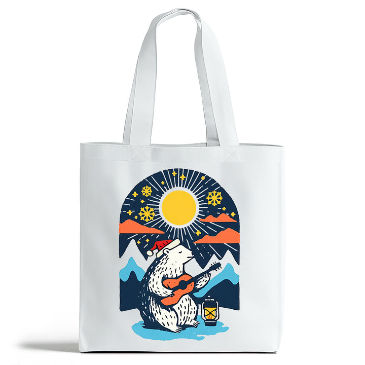 Retro Polar Bear Tote Bag