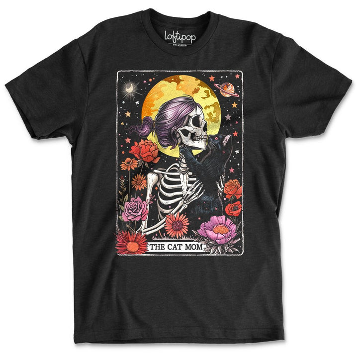 The Cat Mom Tarot Crewneck Tshirt - Loftipop