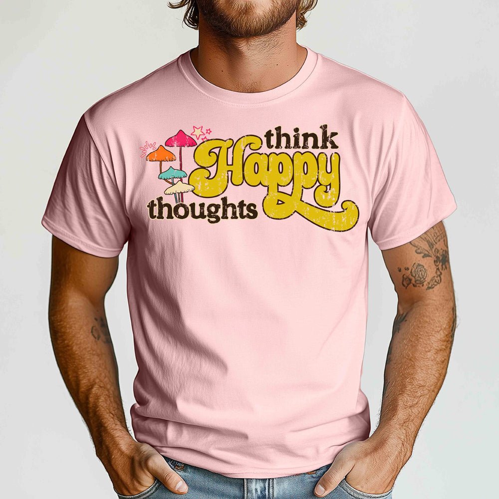 Think Happy Thoughts Crewneck Tshirt - Loftipop