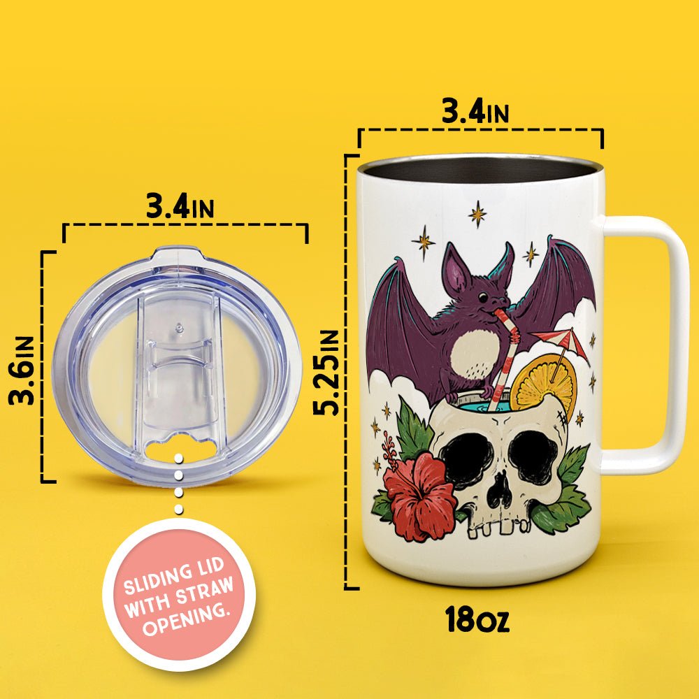 Tiki Bat Insulated Travel Mug - Loftipop