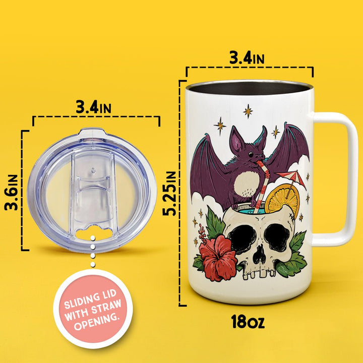 Tiki Bat Insulated Travel Mug - Loftipop