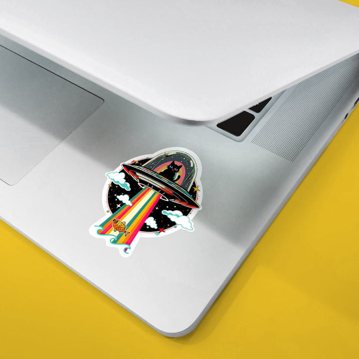 UFO Space Cat Sticker - Loftipop