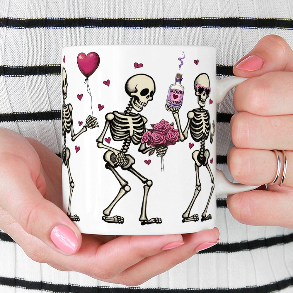 Valentine Dancing Skeletons Mug - Loftipop