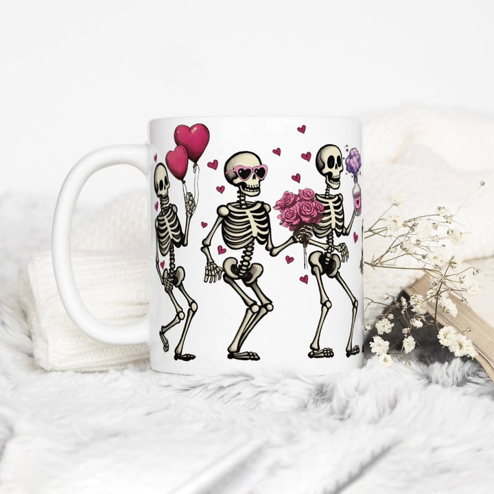 Valentine Dancing Skeletons Mug - Loftipop