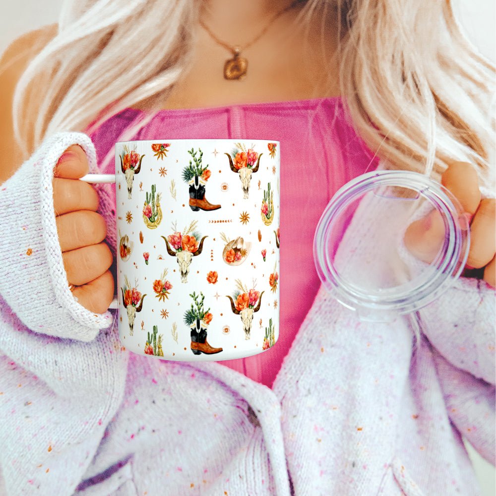 Western Desert Pattern Insulated Travel Mug - Loftipop