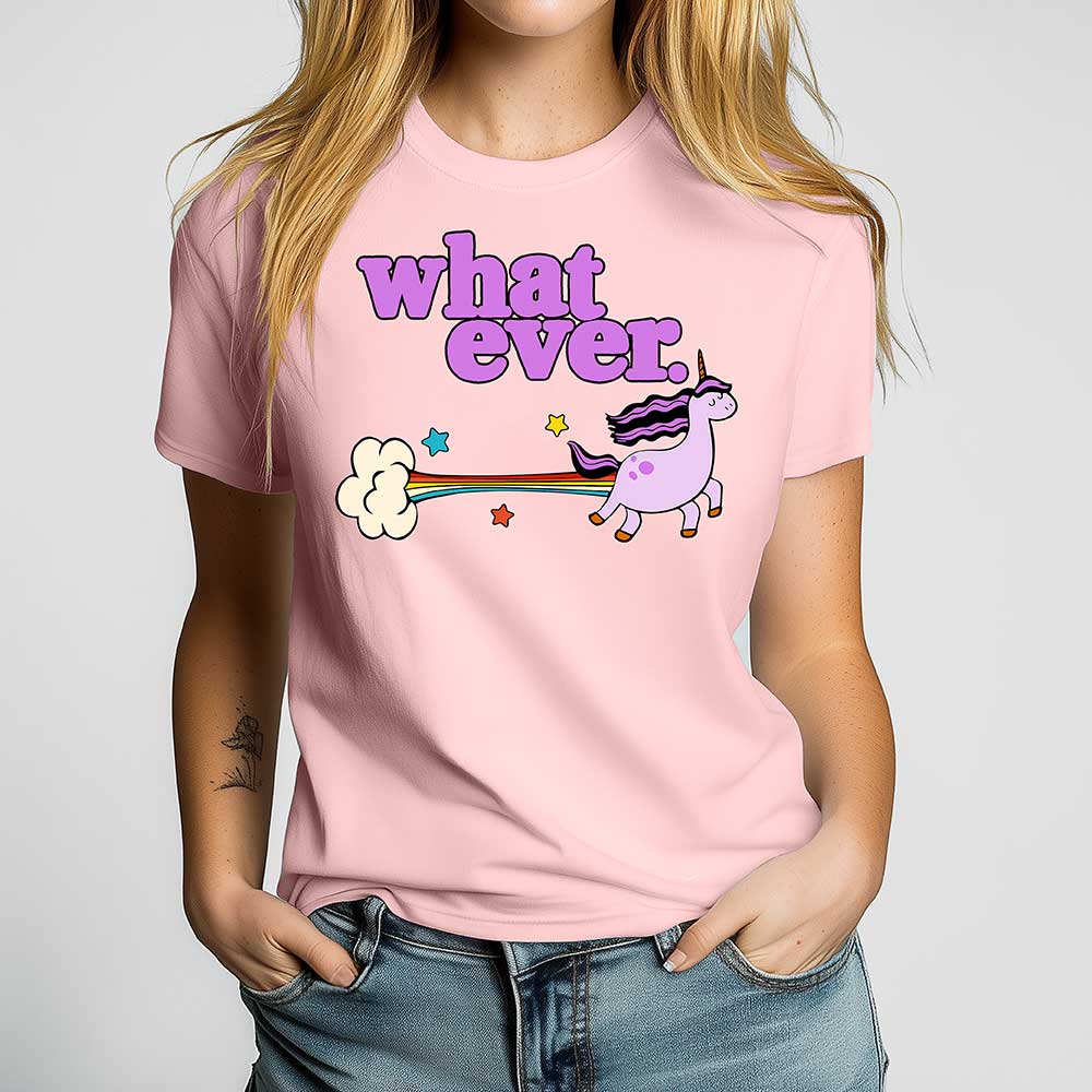 Whatever Unicorn Crewneck Tshirt - Loftipop