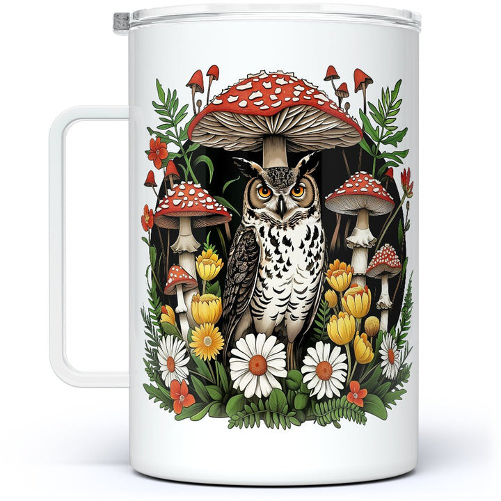Woodland Forest Owl Insulated Travel Mug - Loftipop