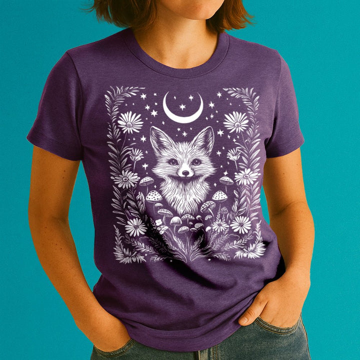 Woodland Fox Crewneck Tshirt - Loftipop
