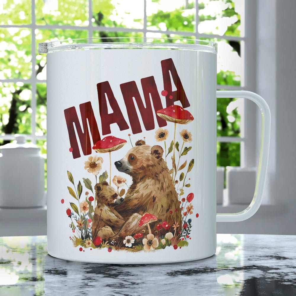 Woodland Mama Bear Insulated Travel Mug - Loftipop