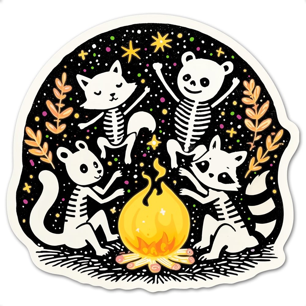 Woodland Skeleton Animals Sticker - Loftipop